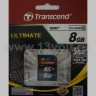 Карта памяти SDHC 8GB class 10 Transcend