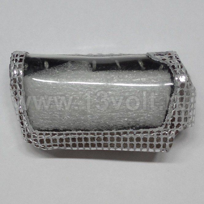 Чехол для брелока Pandora DXL 5000, кожа серебряная