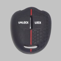 Чехол для ключа с ДУ Mitsubishi, черный-красн