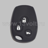 Чехол для ключа с ДУ Renault 3 кн., черный