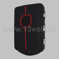 Чехол для смарт-ключа Volvo 3 кн., черный-красный