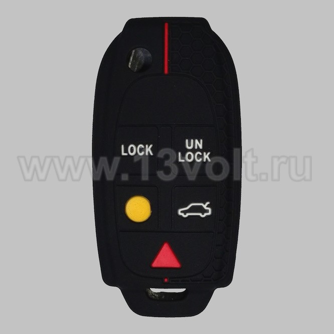 Чехол для выкидного ключа Volvo 5 кн., черный-красный
