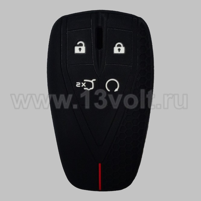 Чехол для смарт-ключа Changan 4 кн., черный-красный