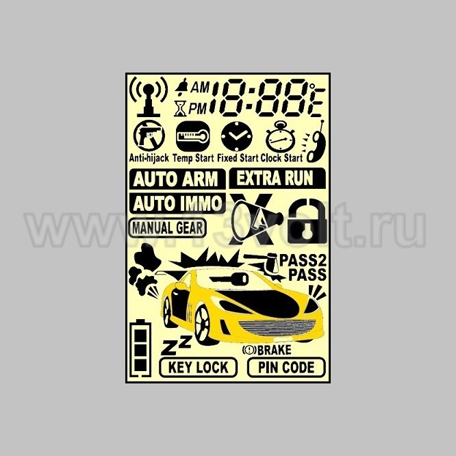 Дисплей ЖК для брелока Leopard LS-90/10EC на шлейфе