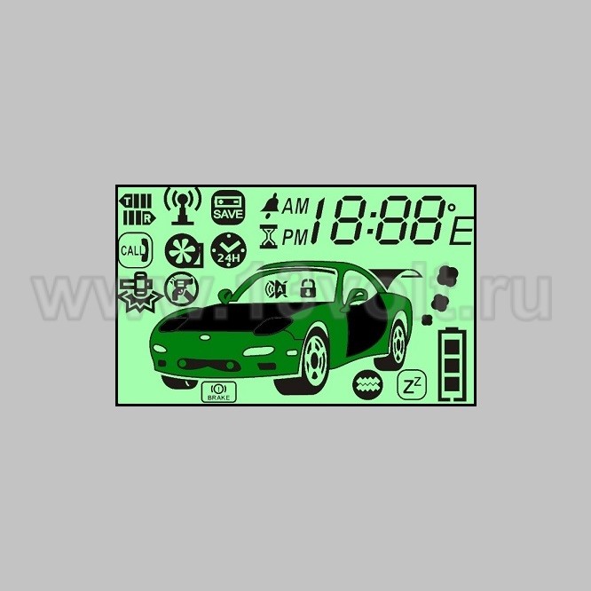 Дисплей ЖК для брелока Tomahawk TW-9010 на шлейфе