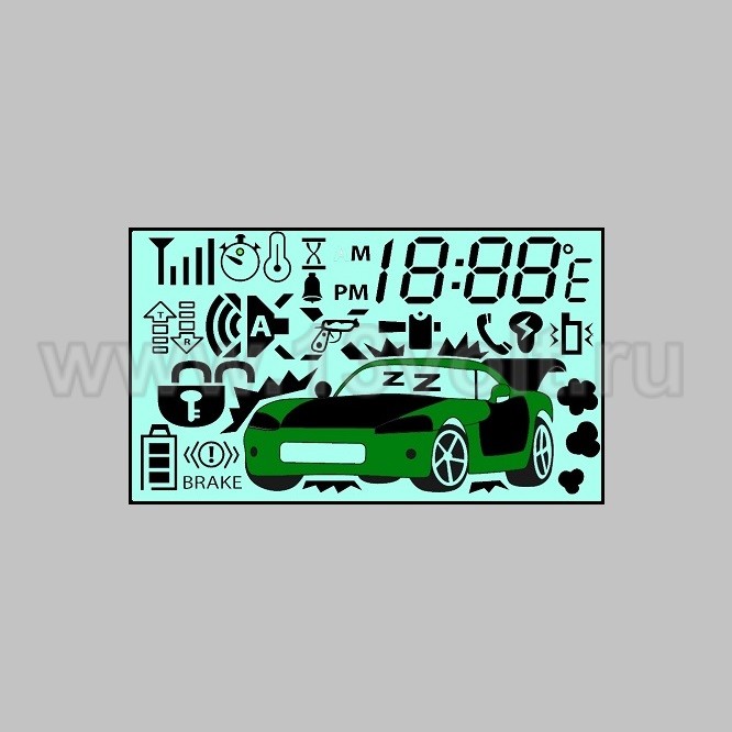 Дисплей ЖК для брелока Tomahawk TW-9010 NEW на шлейфе