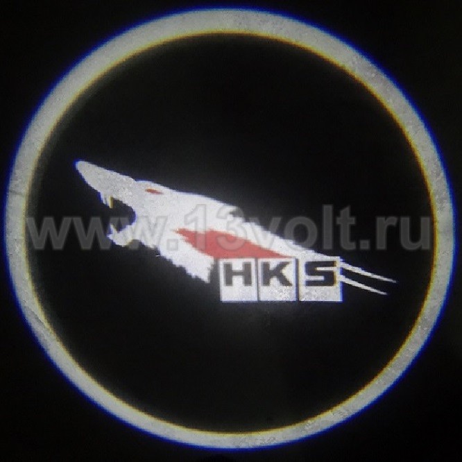 Подсветка зоны открытых дверей с логотипом HKS