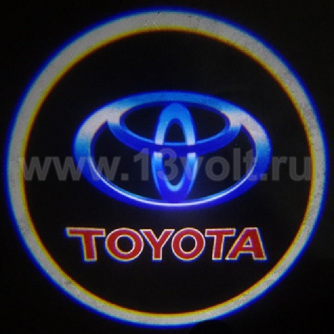 Подсветка зоны открытых дверей с логотипом Toyota