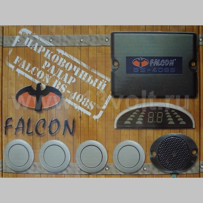 Парковочный радар Falcon BS-408S (silver)
