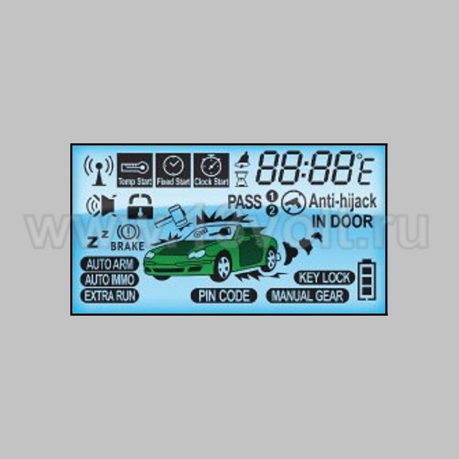 Дисплей ЖК для брелока Tomahawk Z5 на ножках