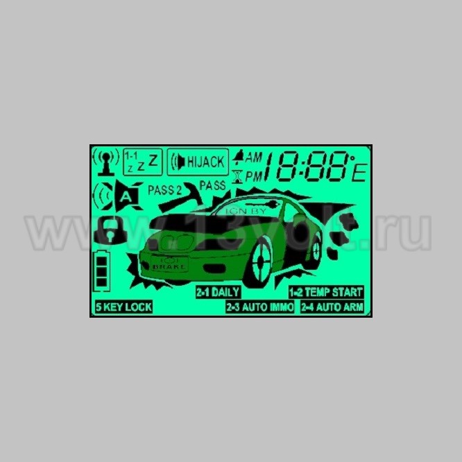 Дисплей ЖК для брелока Tomahawk TW-9030 на ножках