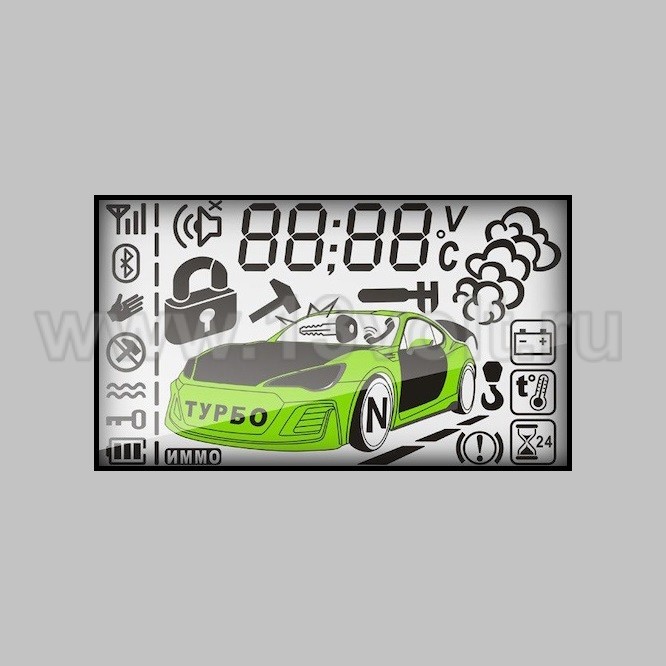 Дисплей ЖК для брелока Scher-Khan Mobicar 1 на шлейфе